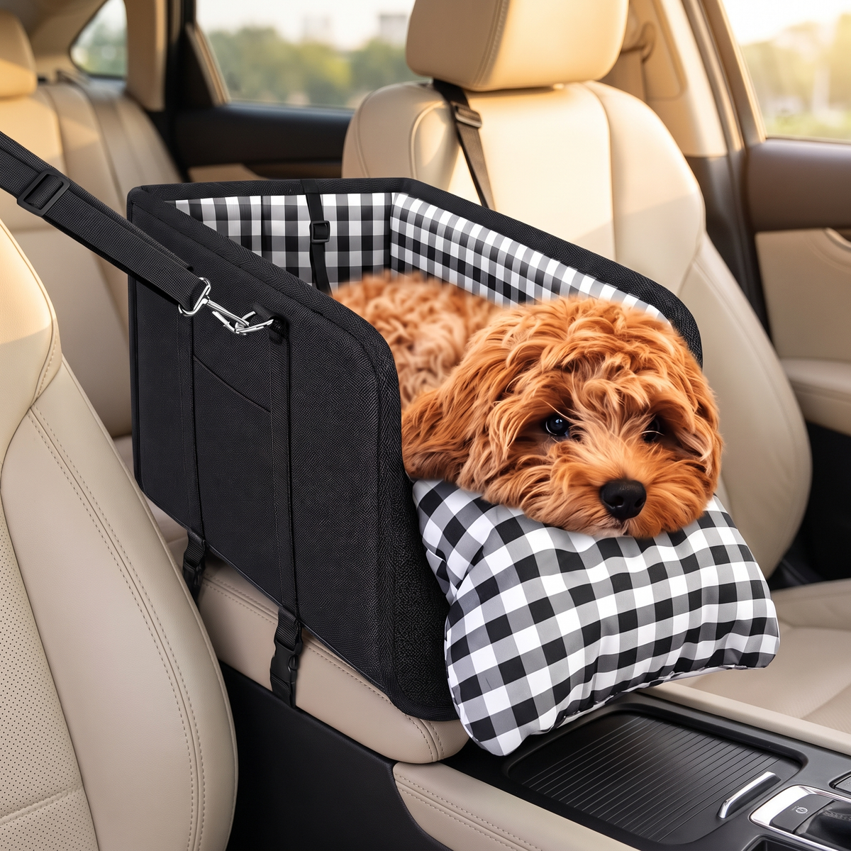 Console Dog Car Seat for Small Dogs & Cats Up to 11 lb