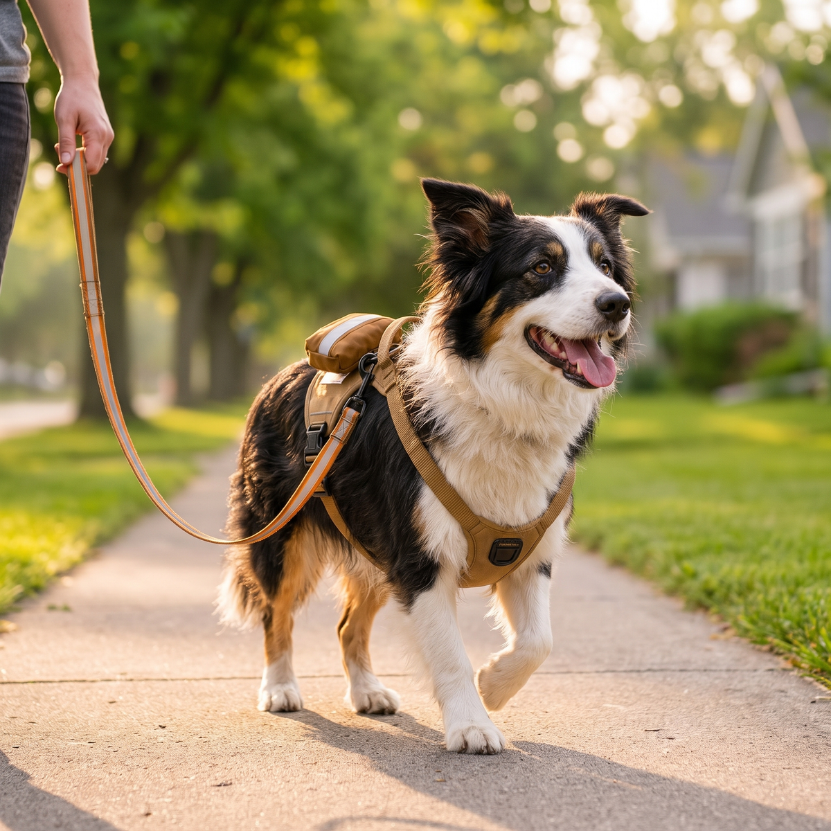 Tactical Dog Harness with Storage Pouch for Daily Walks