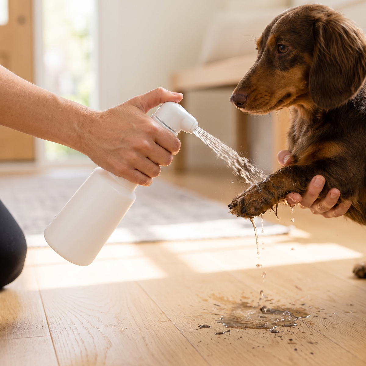 Portable Dog Paw Washer, Rechargeable Rinser for Muddy Paws