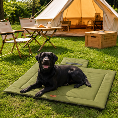 Dog Camping Mat, Waterproof Foldable Travel Bed for Dogs & Cats