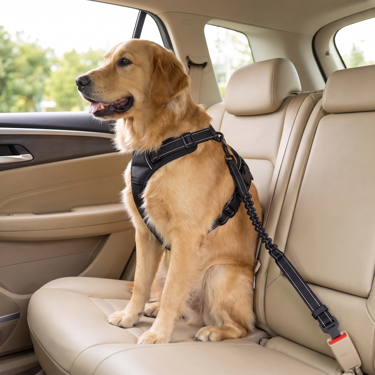 Adjustable Nylon Dog Car Seat Belt for Calmer Car Rides