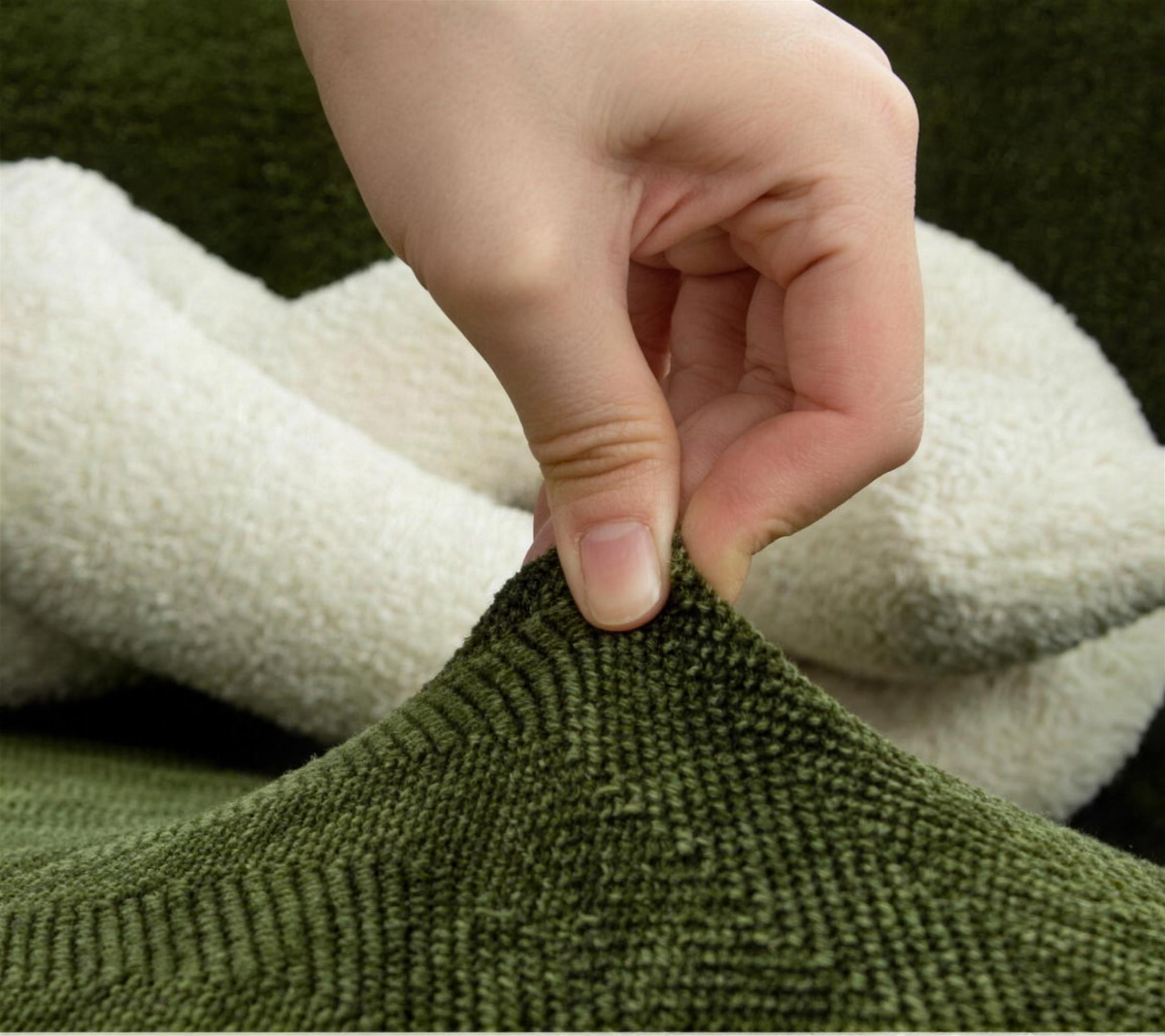 Green soft stretch fabric