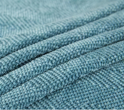 Blue herringbone texture close-up