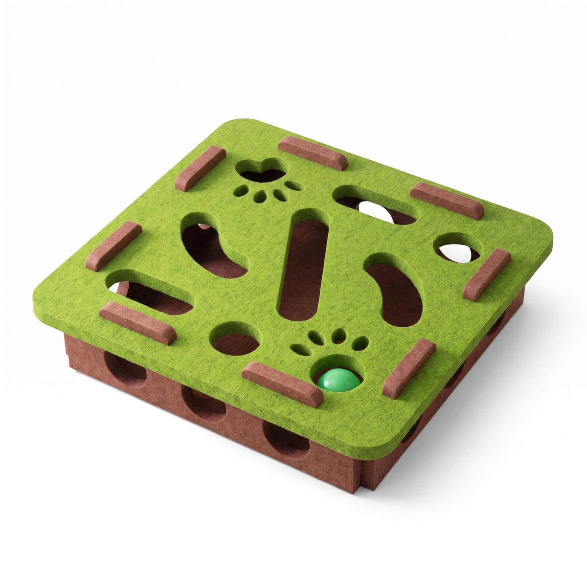 Entertaining Felt Cat Puzzle Box for Hide-and-Seek Play