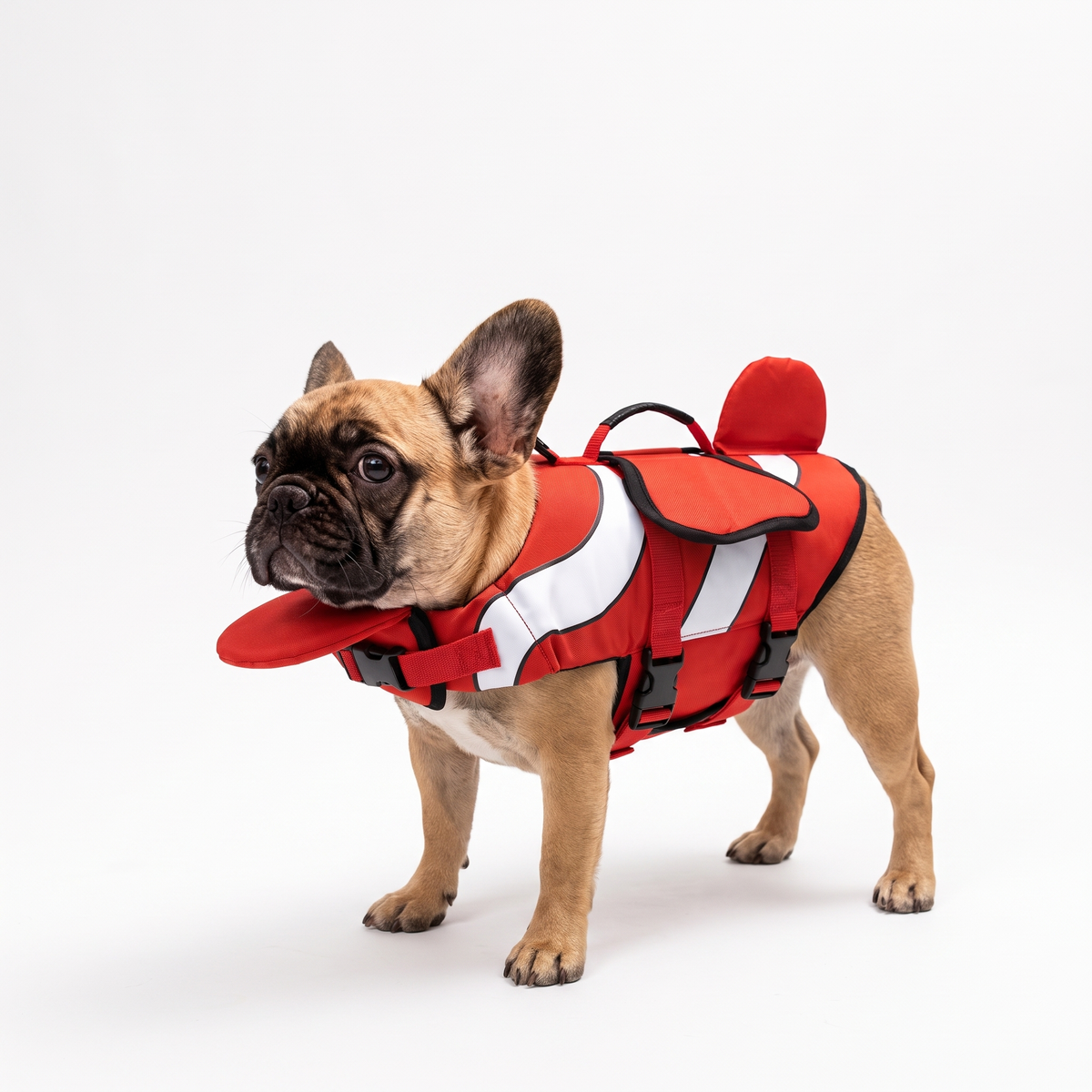 Dog Life Jacket for French Bulldogs with Chin Float & Grab Handle