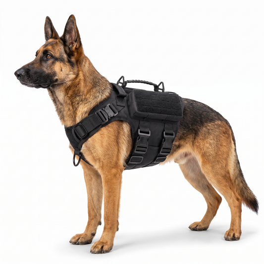 Tactical Dog Harness for Large Dogs, Hiking & Training Vest