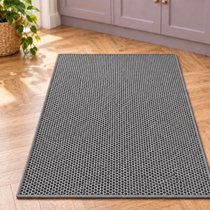 Smart Double-Layer Honeycomb Litter Mat for Clean Floors