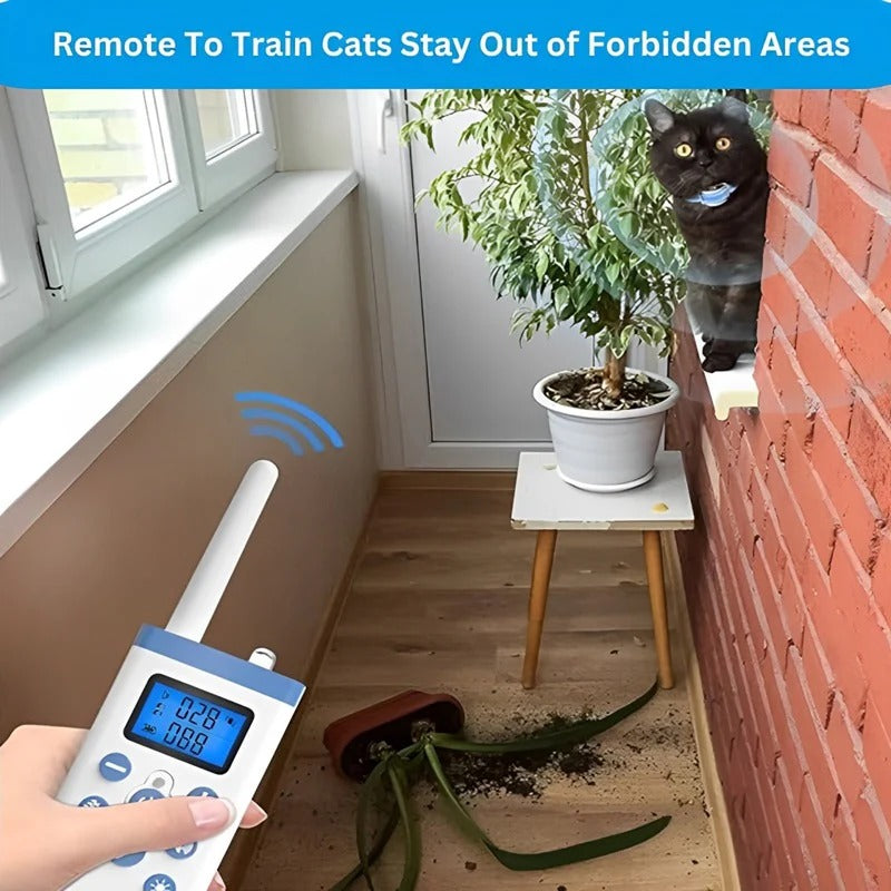 Adjustable Cat Training Collar with Gentle Sound and Vibration Feedback
