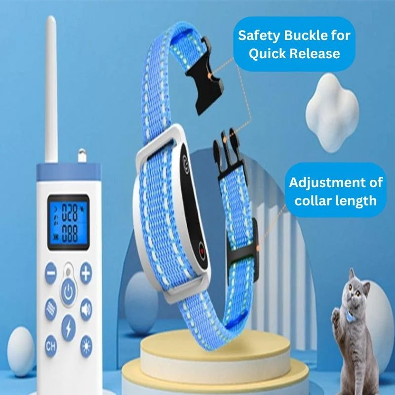 Adjustable Cat Training Collar with Gentle Sound and Vibration Feedback