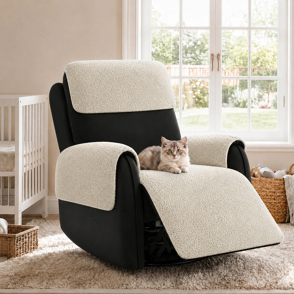 All-Season Breathable Chenille Recliner Slipcover - Scratch-Resistant, Soft, and Easy-Care Protection
