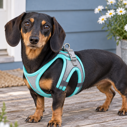 Comfy Reflective Mesh Harness & Leash Set for Safer Walks