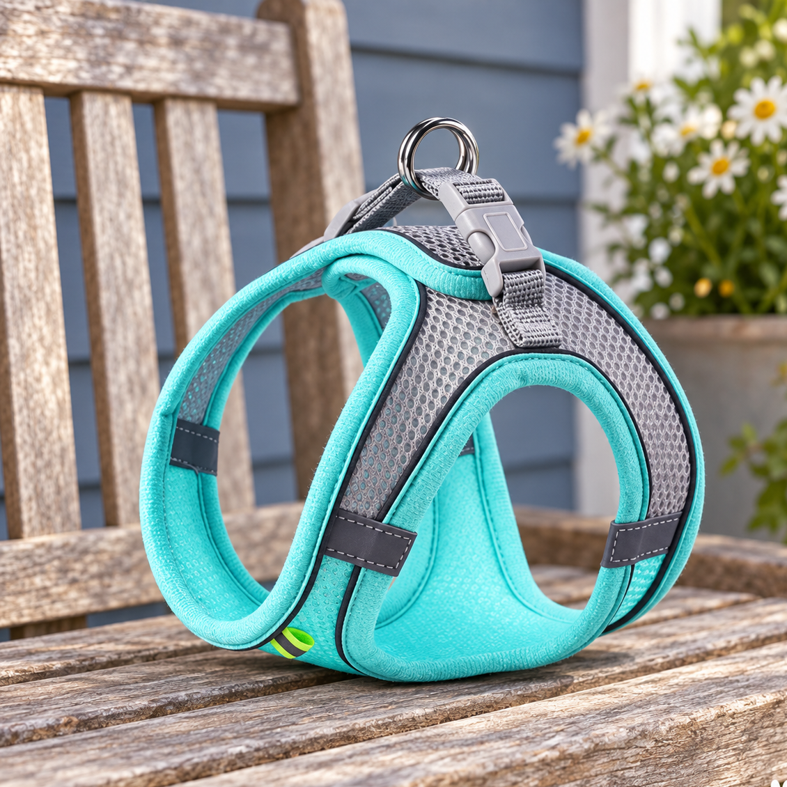 Comfy Reflective Mesh Harness & Leash Set for Safer Walks