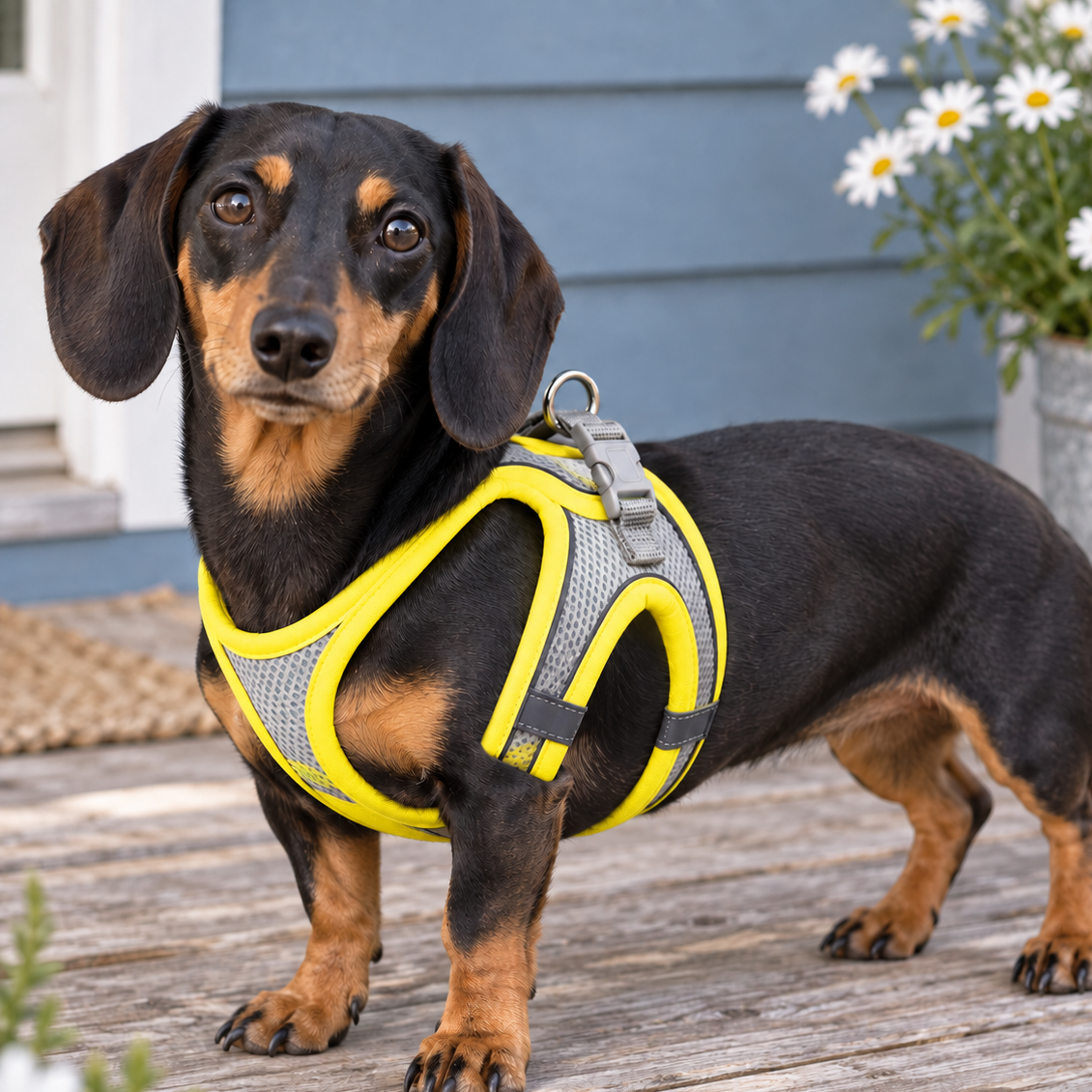 Comfy Reflective Mesh Harness & Leash Set for Safer Walks