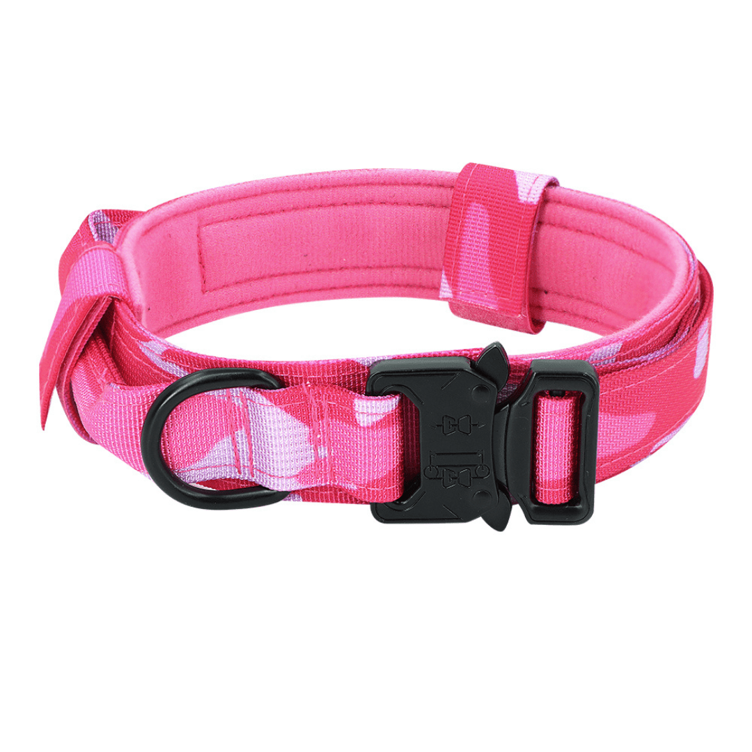 Rugged Padded Nylon Tactical Dog Collar for Better Control