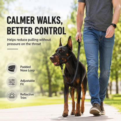 No Pull Dog Head Halter, Padded & Adjustable for Walks
