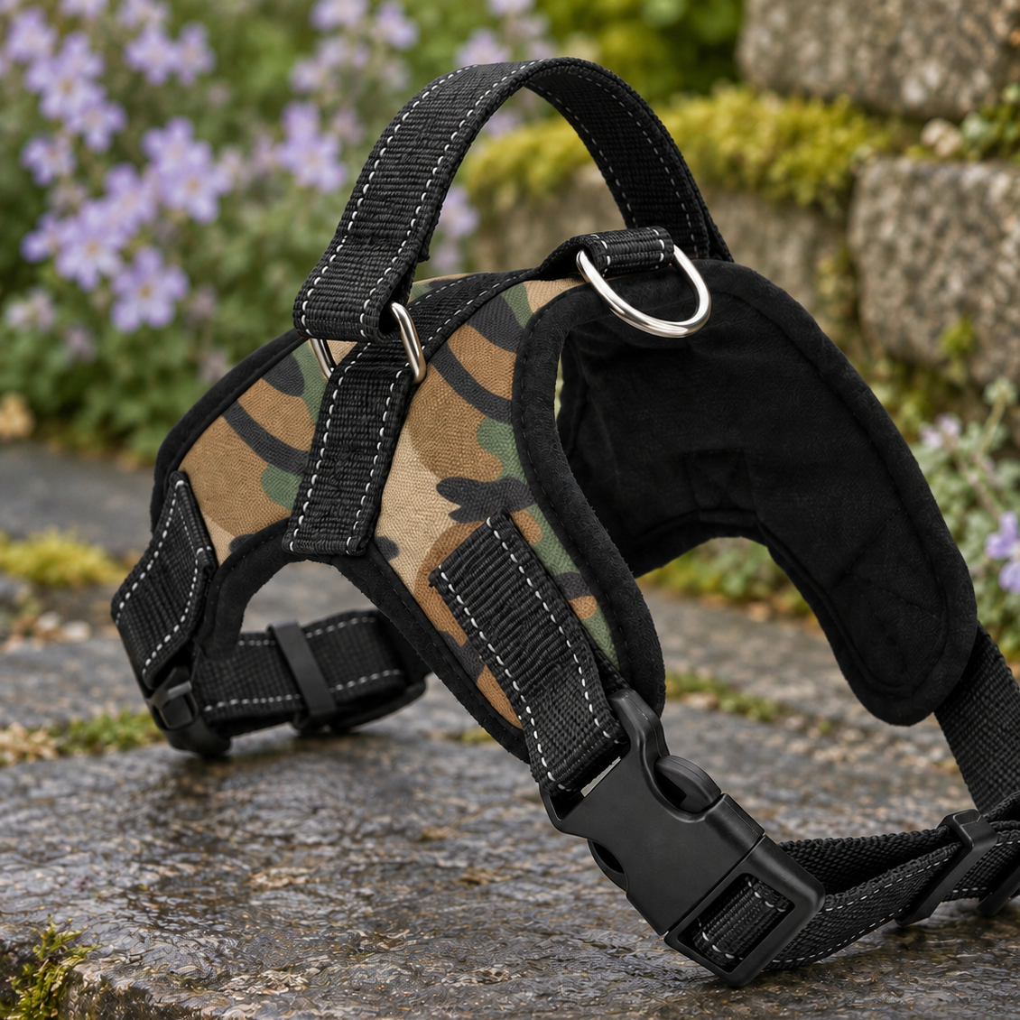 Adjustable Nylon Quick-Release Dog Harness for Safer Walks