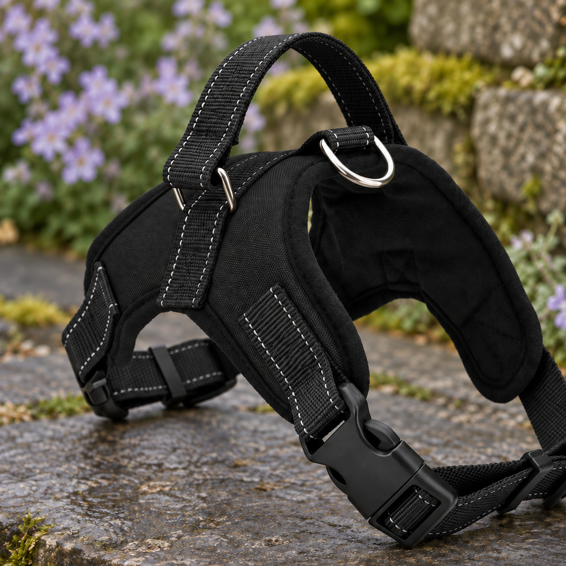 Adjustable Nylon Quick-Release Dog Harness for Safer Walks