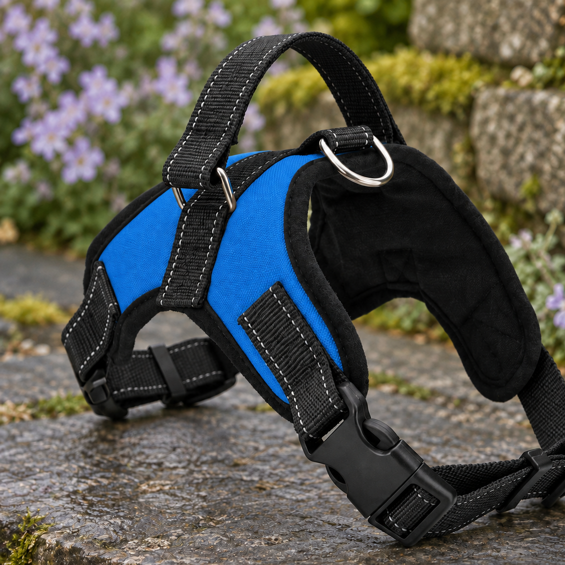 Adjustable Nylon Quick-Release Dog Harness for Safer Walks