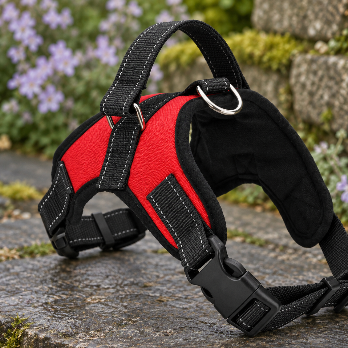 Adjustable Nylon Quick-Release Dog Harness for Safer Walks