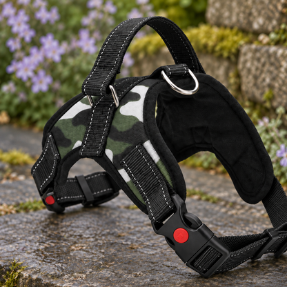 Adjustable Nylon Quick-Release Dog Harness for Safer Walks