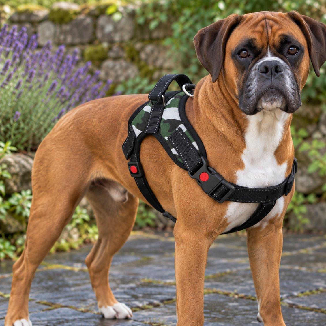 Adjustable Nylon Quick-Release Dog Harness for Safer Walks