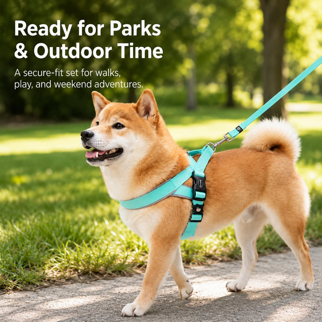 Step-In Dog Harness and Leash Set for No-Choke Daily Walks