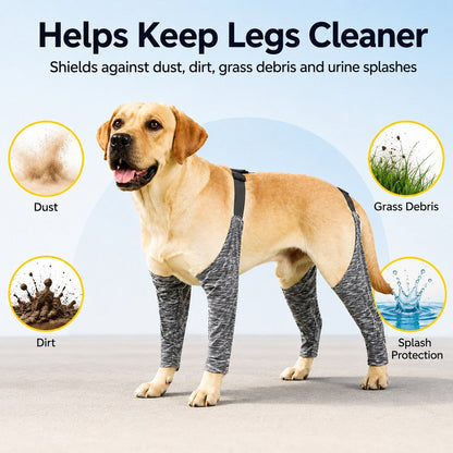 Dog Leg Covers for Walks, 4-Leg Sleeves Keep Legs Clean