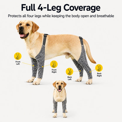 Dog Leg Covers for Walks, 4-Leg Sleeves Keep Legs Clean