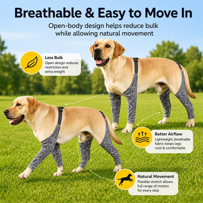 Dog Leg Covers for Walks, 4-Leg Sleeves Keep Legs Clean
