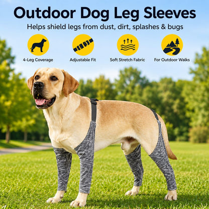 Dog Leg Covers for Walks, 4-Leg Sleeves Keep Legs Clean