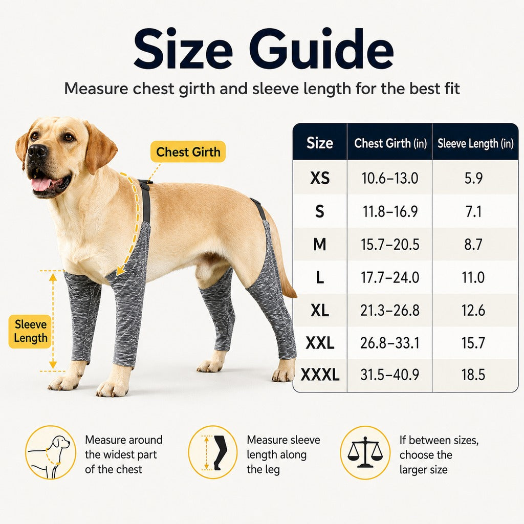 Dog Leg Covers for Walks, 4-Leg Sleeves Keep Legs Clean