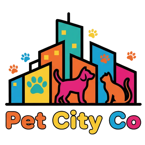 pet city co logo with fun colors