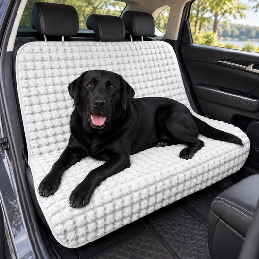 Dog Car Seat Cover for Back Seat, Soft Bench Protector for Pet Hair