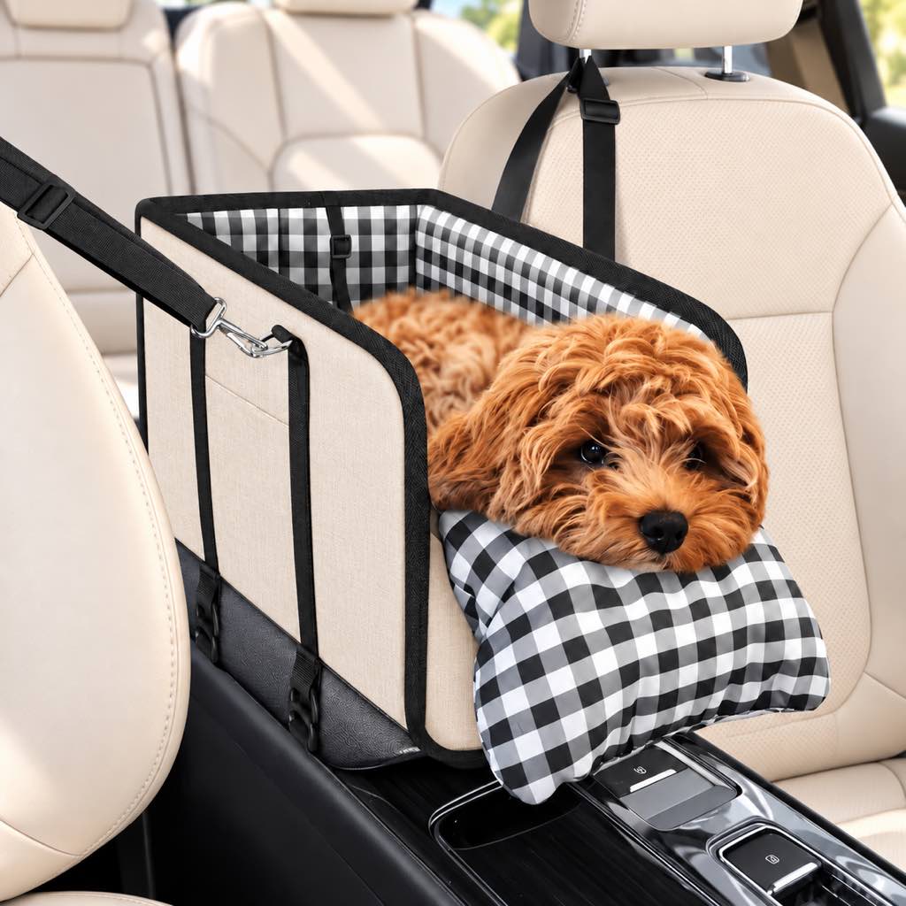 Console Dog Car Seat for Small Dogs & Cats Up to 11 lb