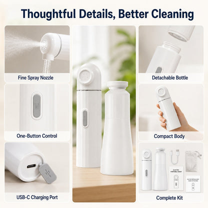 Portable Dog Paw Washer, Rechargeable Rinser for Muddy Paws