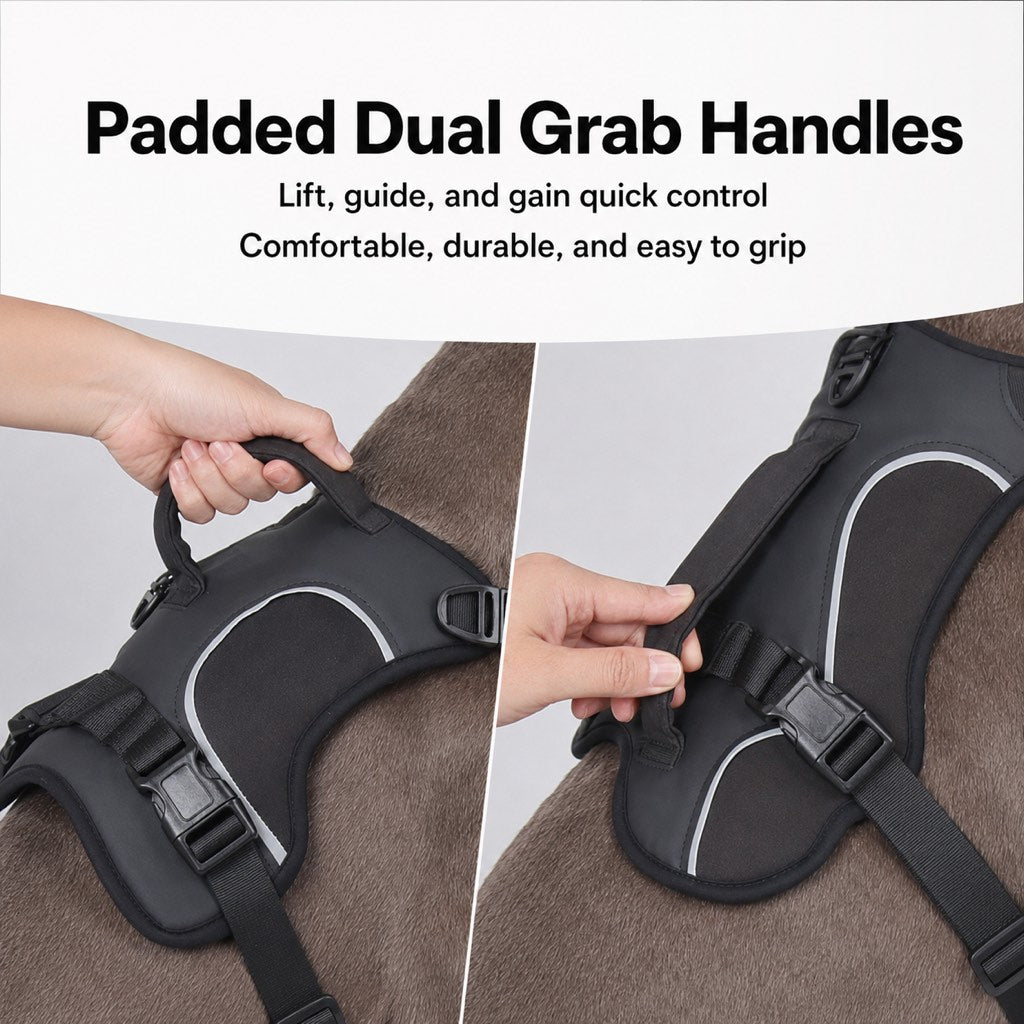 AirTag-Compatible Escape-Resistant Harness for Dogs That Pull