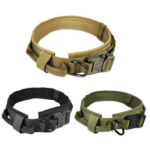 Rugged Padded Nylon Tactical Dog Collar for Better Control