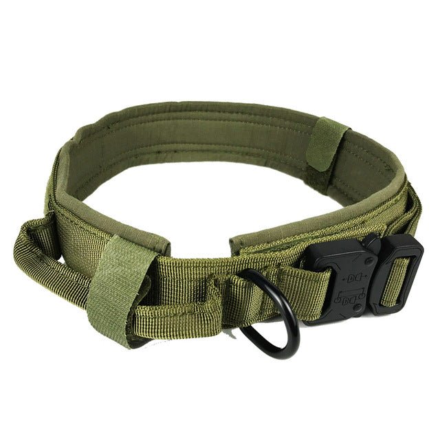 Rugged Padded Nylon Tactical Dog Collar for Better Control