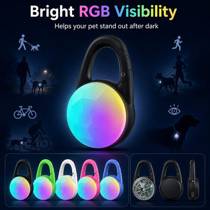 Dog Collar Light, Rechargeable Clip-On LED for Night Walks