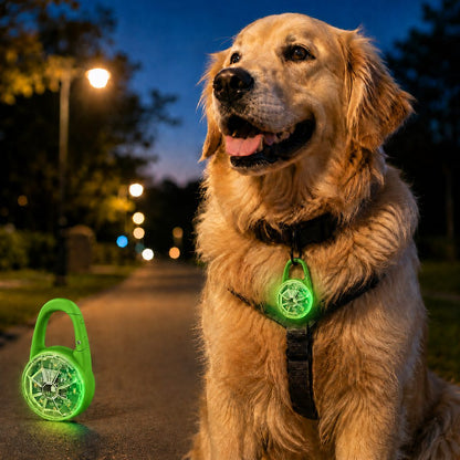 Dog Collar Light, Rechargeable Clip-On LED for Night Walks