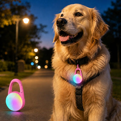 Dog Collar Light, Rechargeable Clip-On LED for Night Walks