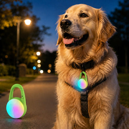 Dog Collar Light, Rechargeable Clip-On LED for Night Walks