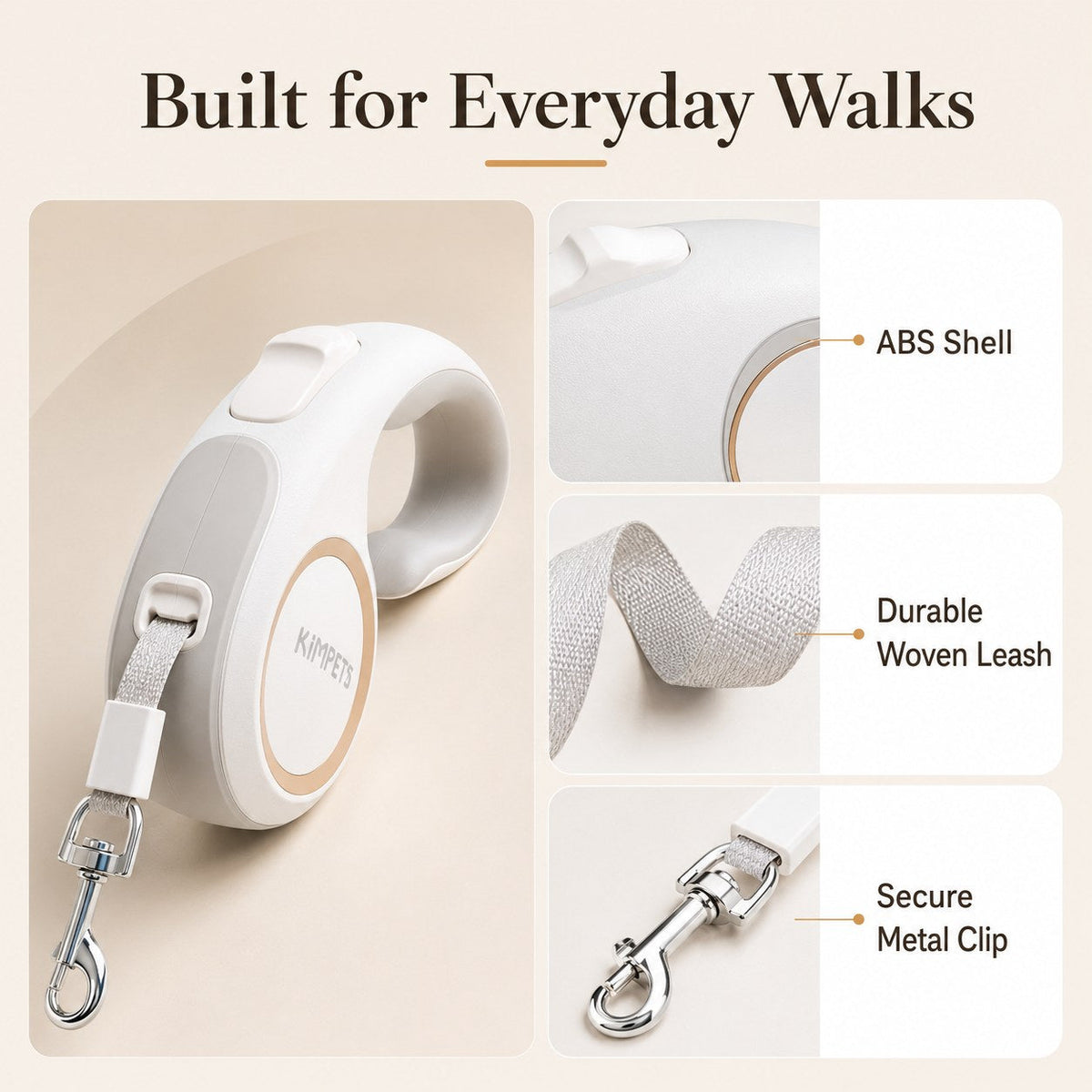 Retractable Dog Leash, Tangle-Free in 9.8 ft or 16.4 ft