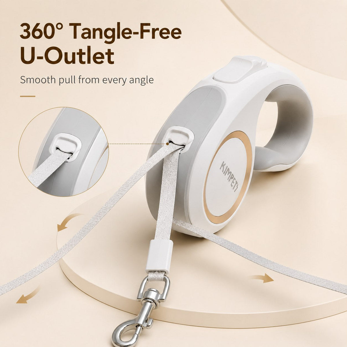 Retractable Dog Leash, Tangle-Free in 9.8 ft or 16.4 ft