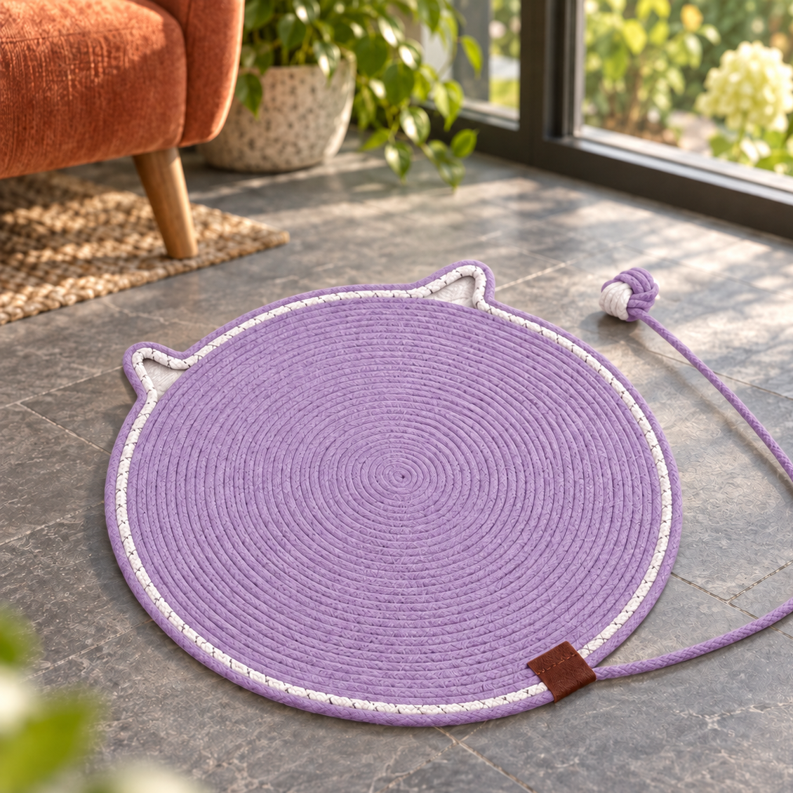 Durable Cotton Rope Cat Scratching Mat for Cozy Lounging