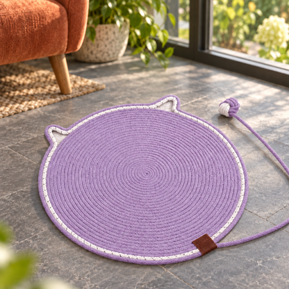 Durable Cotton Rope Cat Scratching Mat for Cozy Lounging