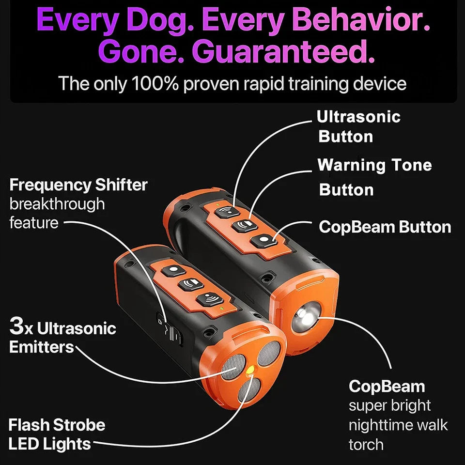 Dog Bark Control Device | Ultrasonic Training Aid – Humane & Portable