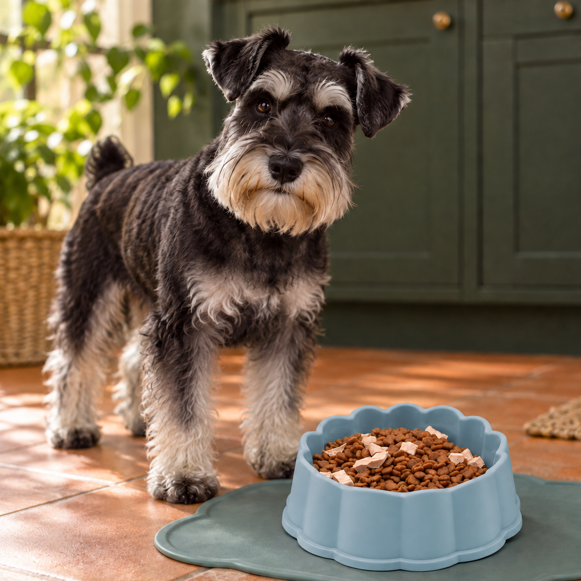 Stylish Scalloped Pet Bowl for Charming Food & Water Time
