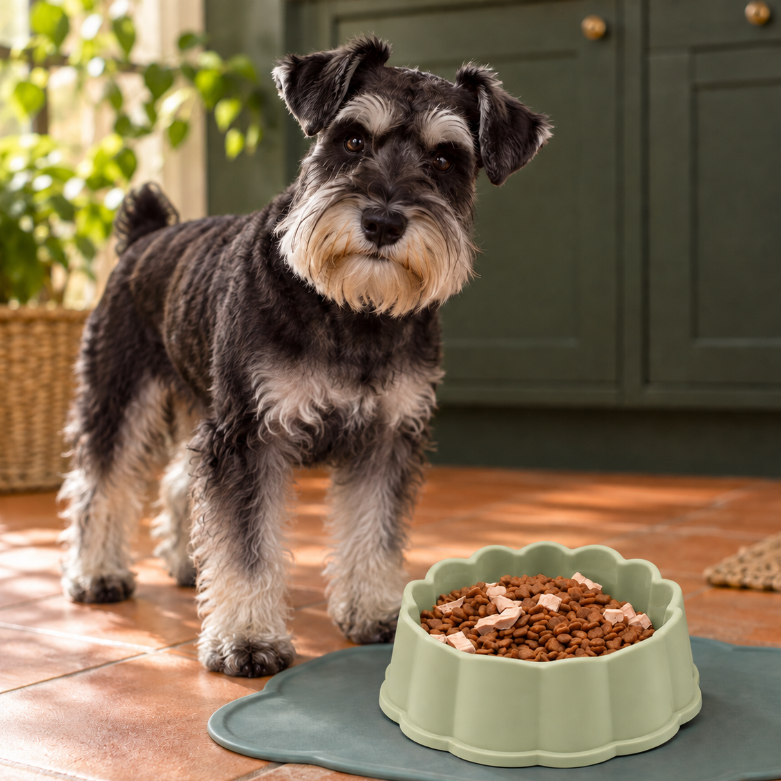 Stylish Scalloped Pet Bowl for Charming Food & Water Time