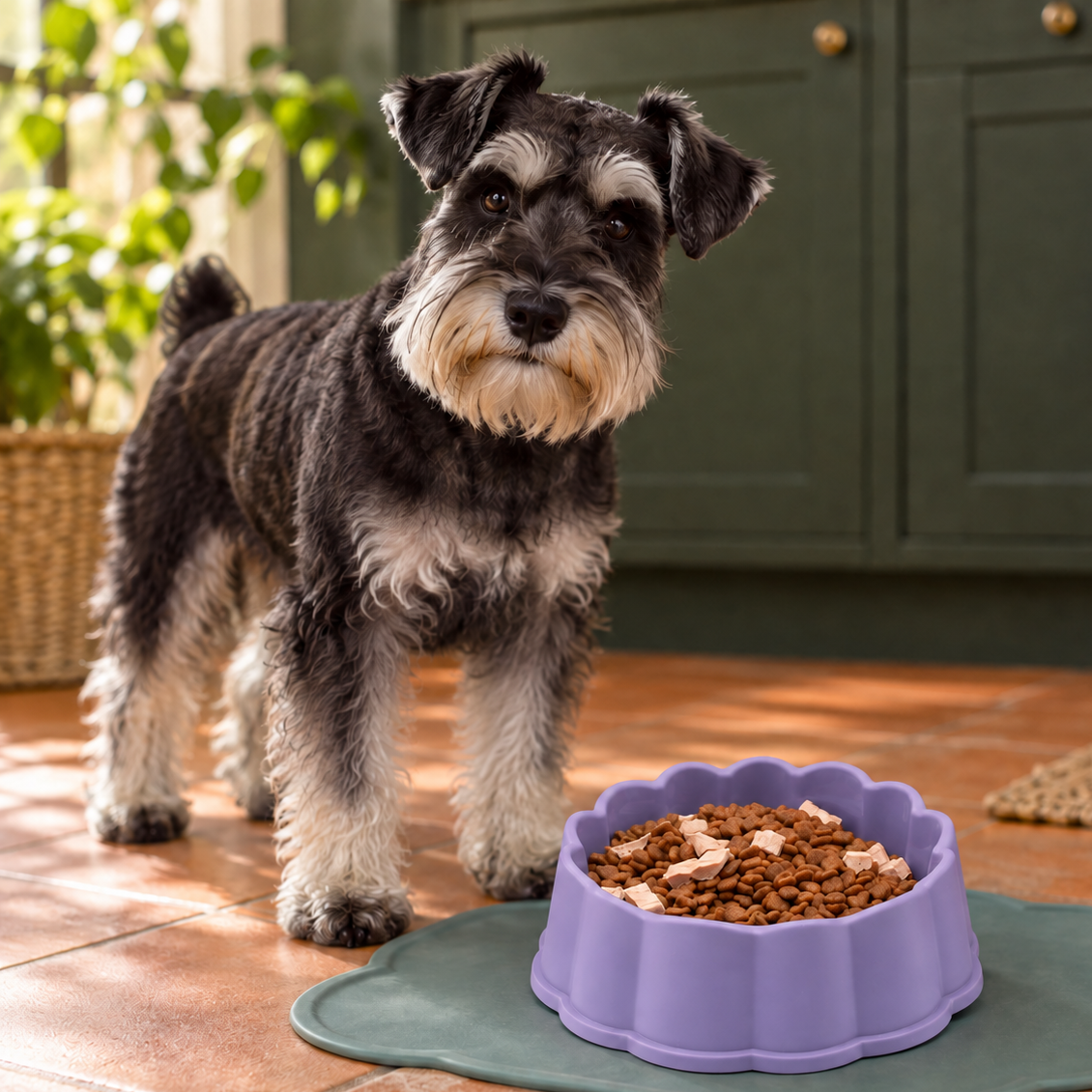 Stylish Scalloped Pet Bowl for Charming Food & Water Time